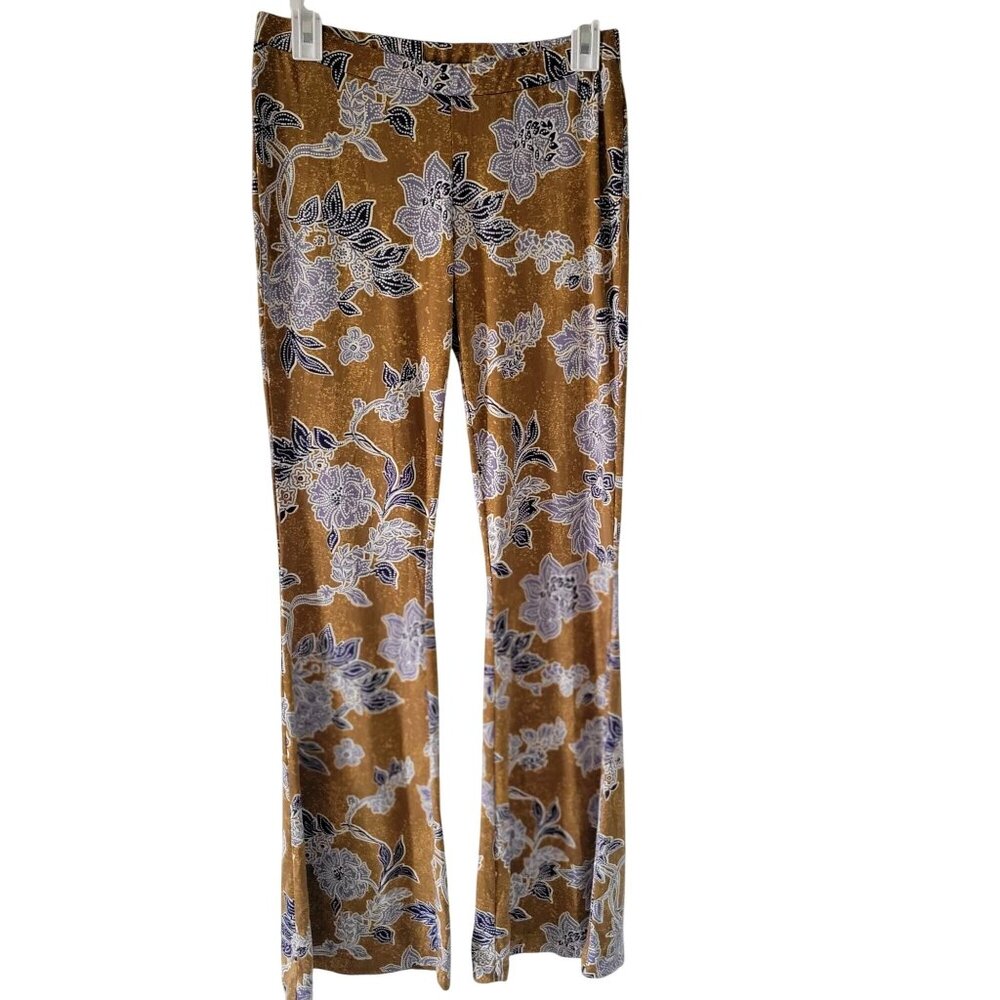 Free People Gold and Tan Flare Pants - Picture 4 of 8